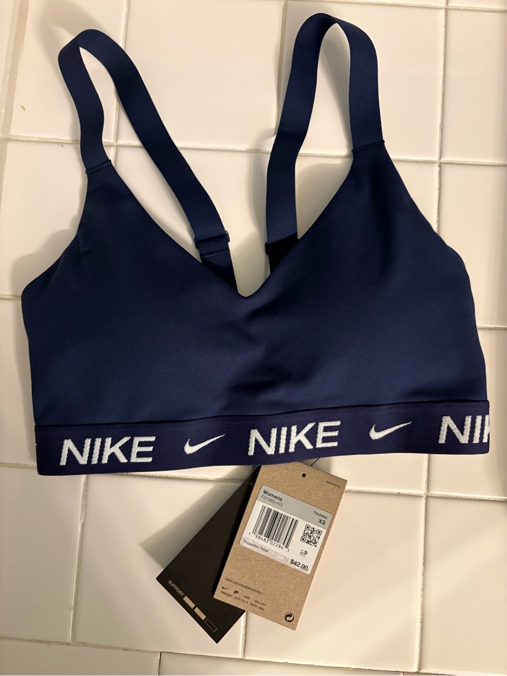 NWT Nike Women’s Indy Medium Support Sports Bra - Blue - Size XS $42